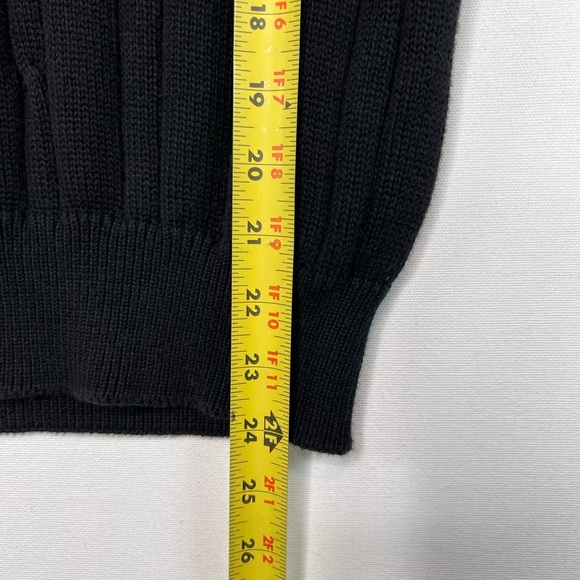 Vintage La Mode cable knit sweater vest black embroidered GOLF women’s size M - Picture 4 of 8